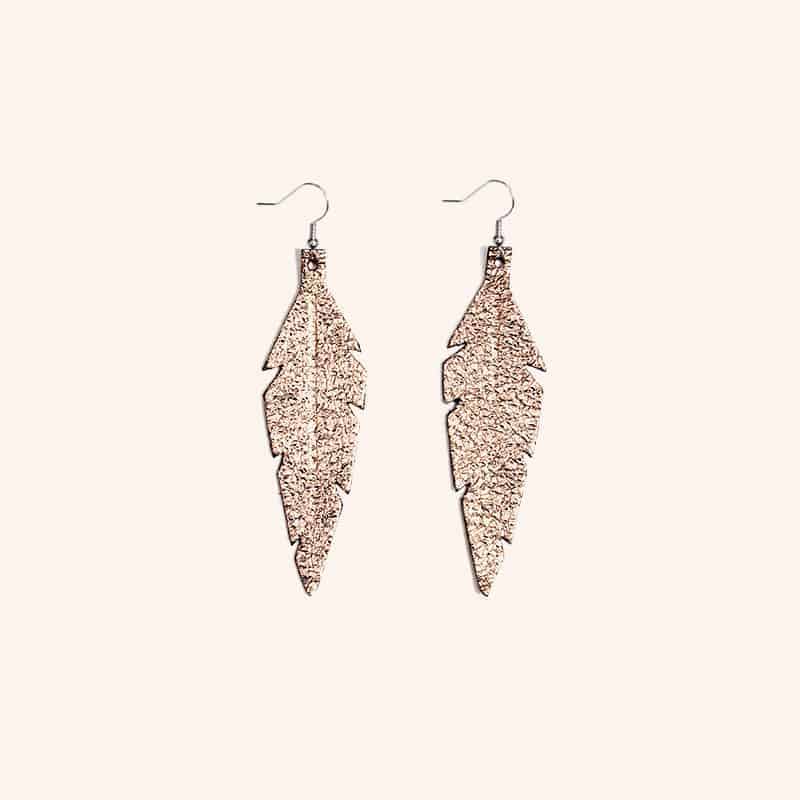 FEATHERS Midi rose gold 1