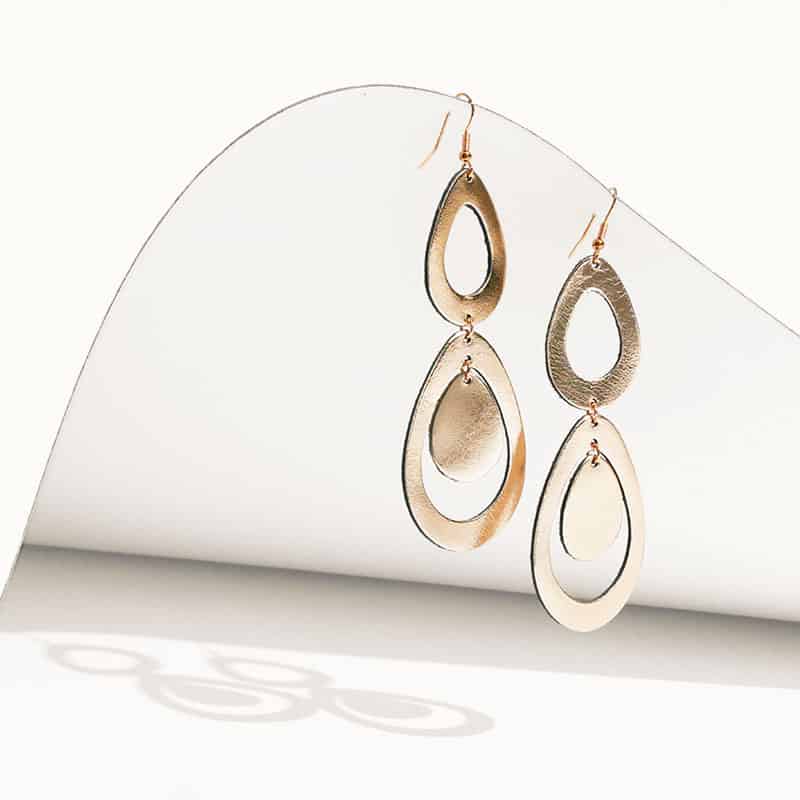 Sade Petite Waterfall korvakorut ruusukulta / Sade Petite Waterfall earrings in rose gold