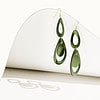 Sade Petite Waterfall korvakorut sammaleenvihreä/ Sade Petite Waterfall earrings in moss green