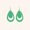 SADE Double Drop korvakorut vihreä / SADE Double Drop earrings green