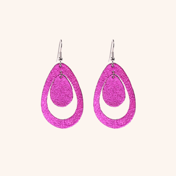 SADE Double Drop korvakorut pinkki  / SADE Double Drop earrings pink