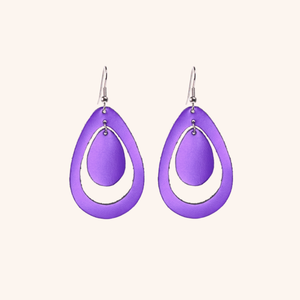 SADE Double Drop korvakorut lila / SADE Double Drop earrings purple