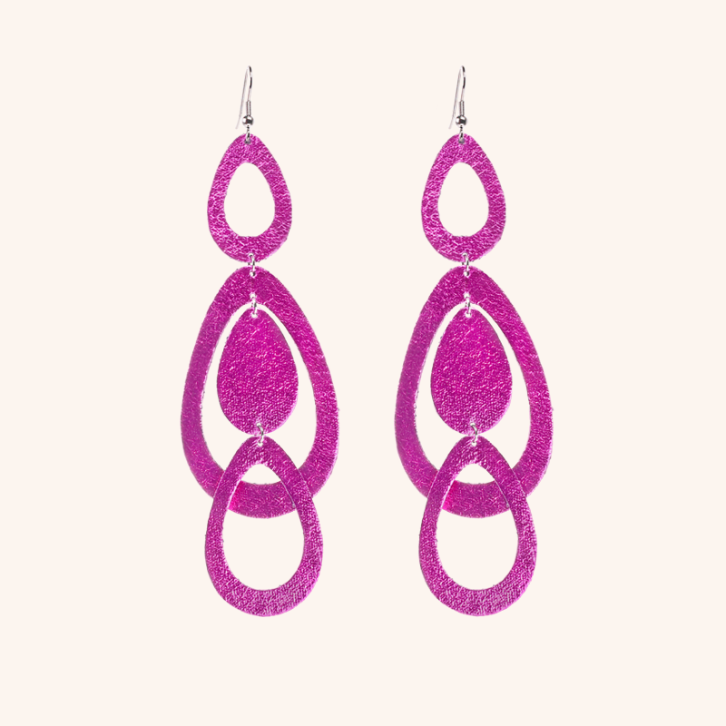 Sade Grande Waterfall korvakorut pinkki / Sade Grande Waterfall earrings pink