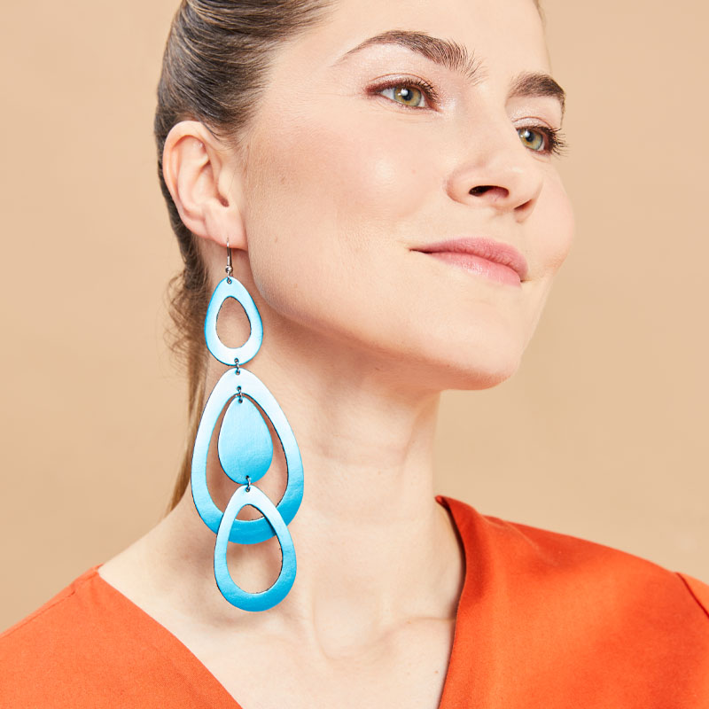 Sade Grande Waterfall korvakorut turkoosi / Sade Grande Waterfall earrings turquoise