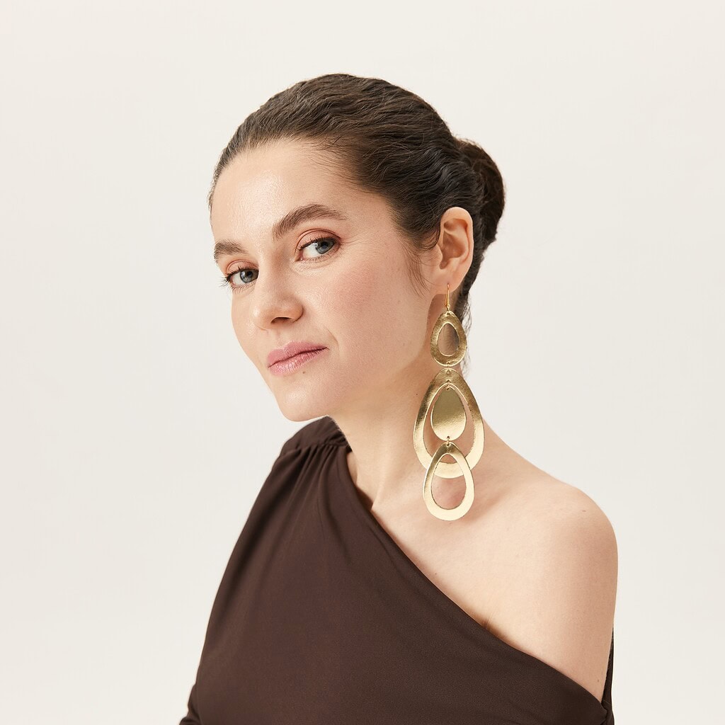 Viaminnet Lumme Grande keltaiset nahkakorvakorut