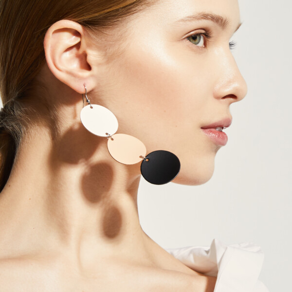 DANCE Petite Trio earrings - Repurposed leather