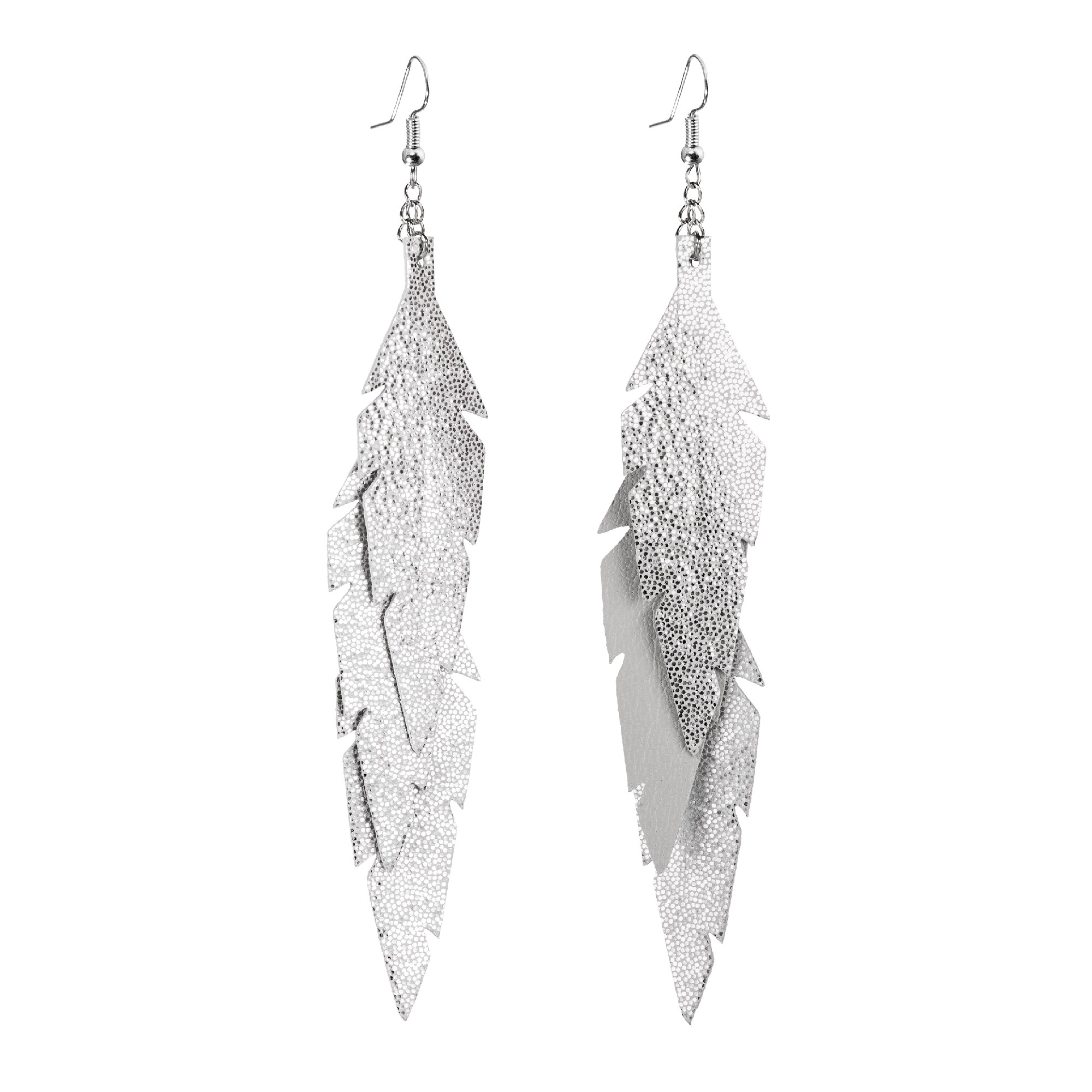 Feathers Midi Trio Glitter Silver