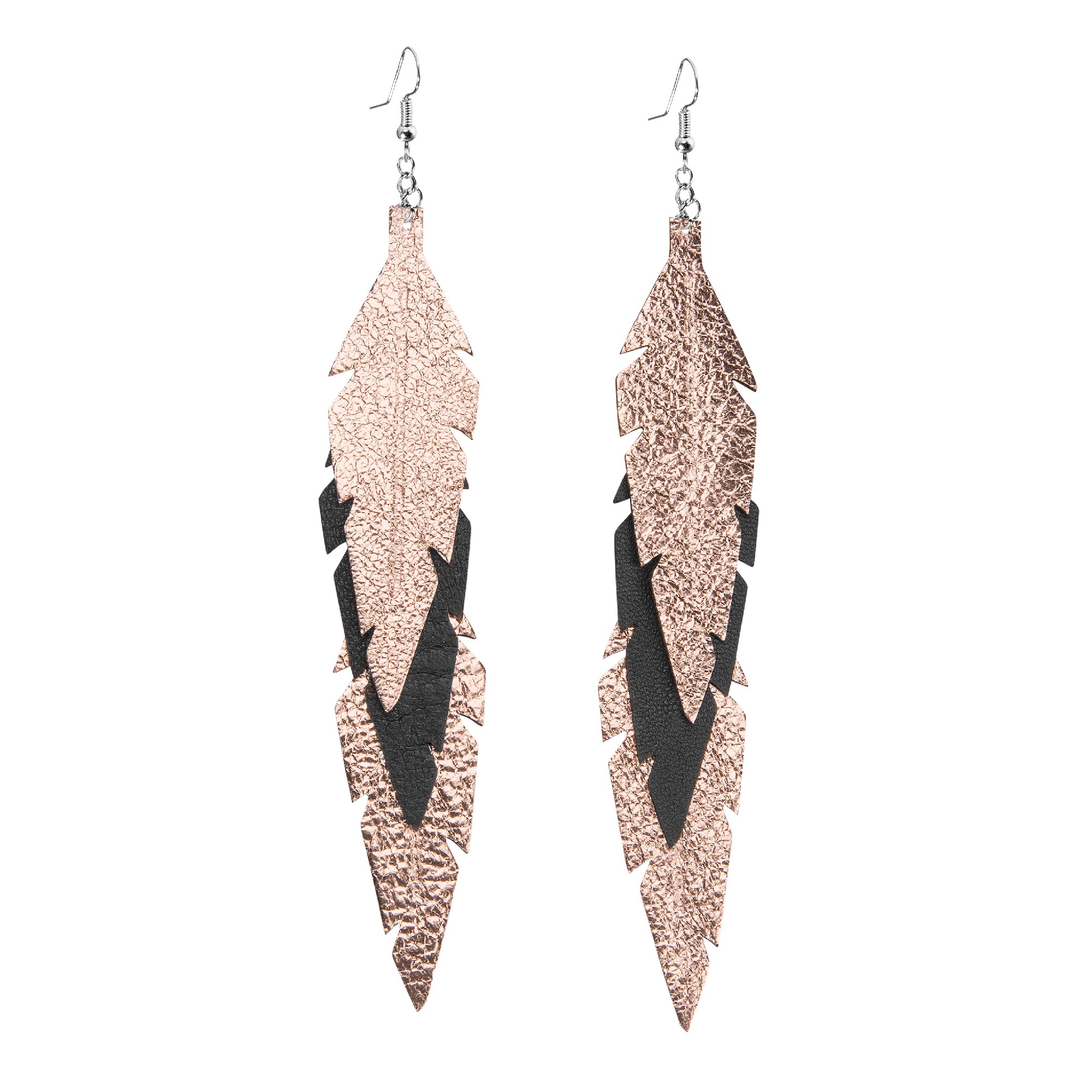 Feathers Midi Trio Rose Gold Black