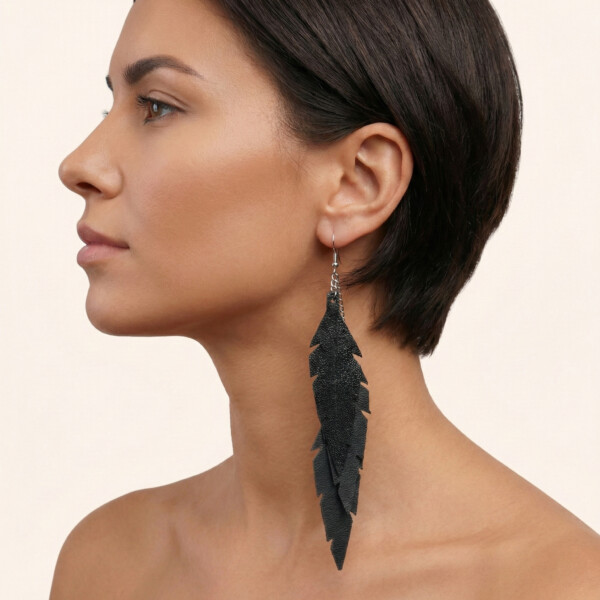 FEATHERS Midi Trio earrings